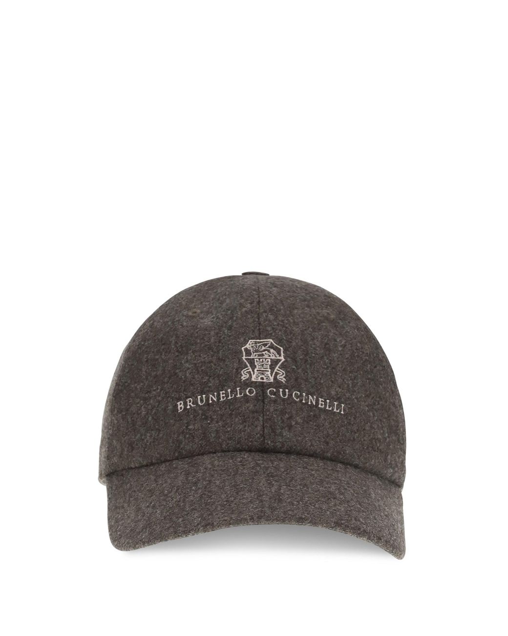 Brunello Cucinelli Brown Logo Baseball Hat for men