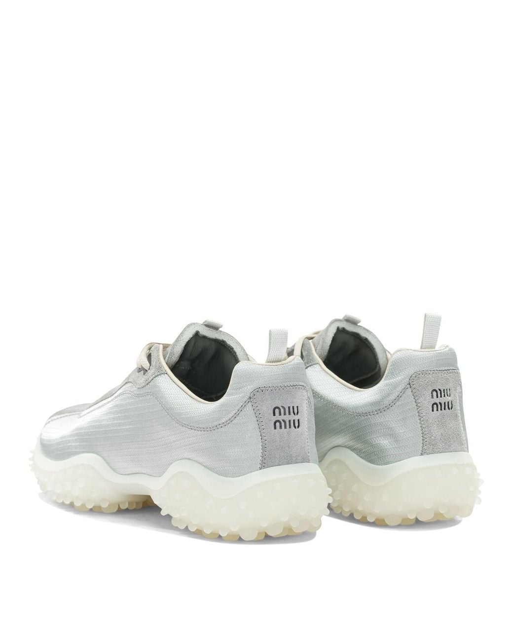 Miu Miu White Bubble Low-Top Sneakers