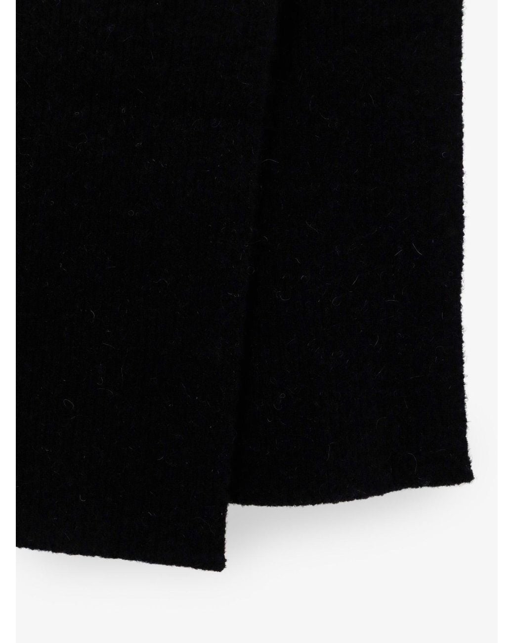 Rick Owens Black Alpaca And Wool Blend Scarf for men