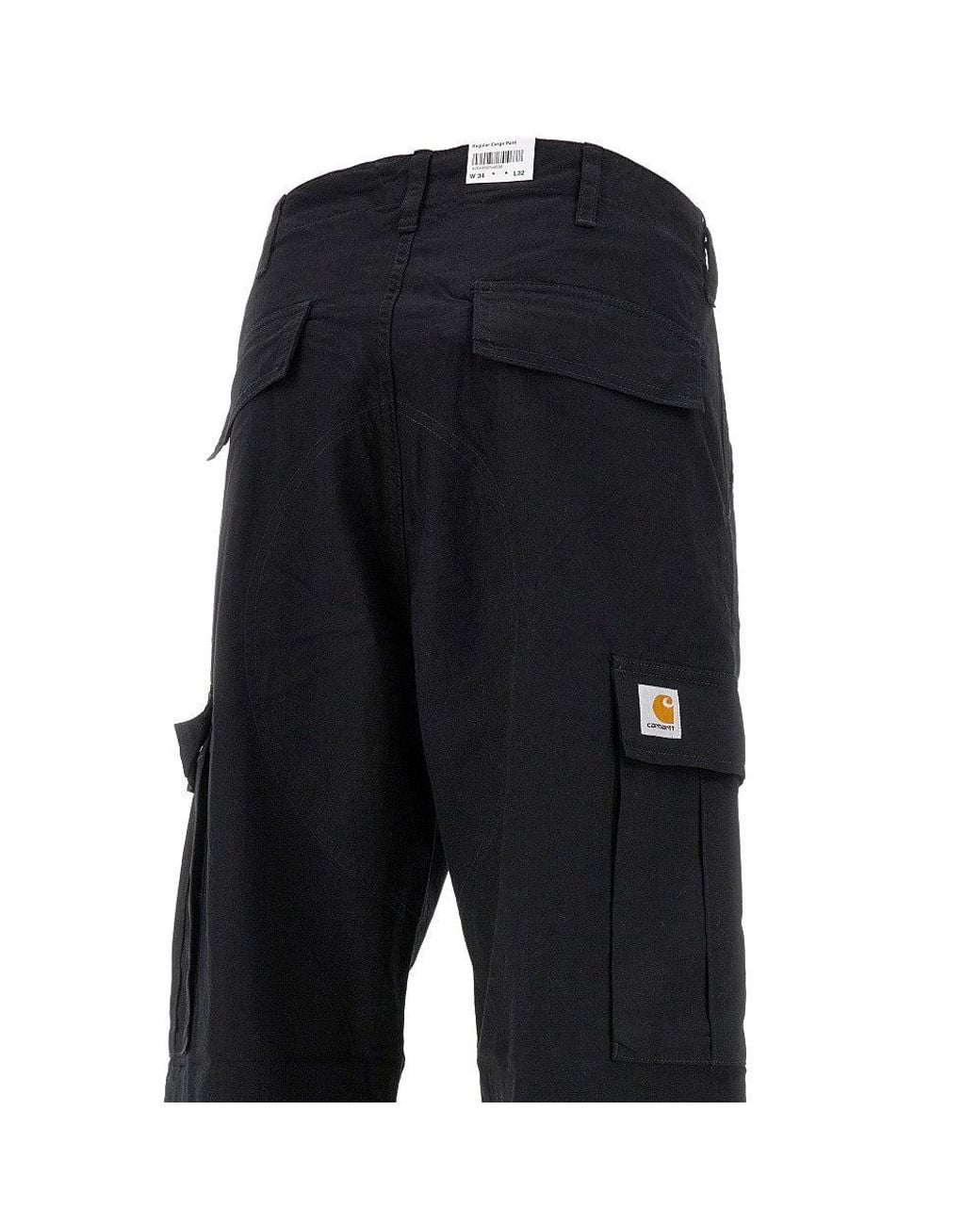 Carhartt Black Cotton Ripstop Cargo Pants for men