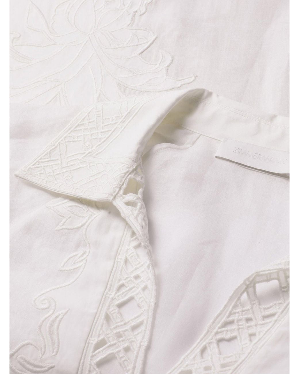 Zimmermann White Indra Long Ramie Dress