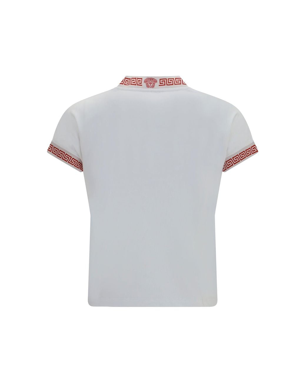Versace Gray T-Shirt Greca V-Neck