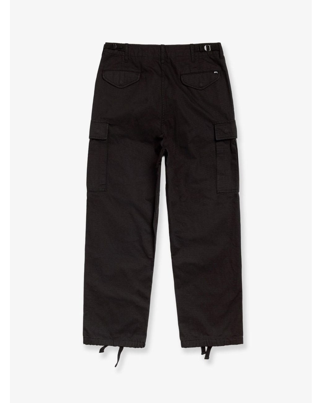 Stussy Black Relaxed-Fit Cargo Trousers for men
