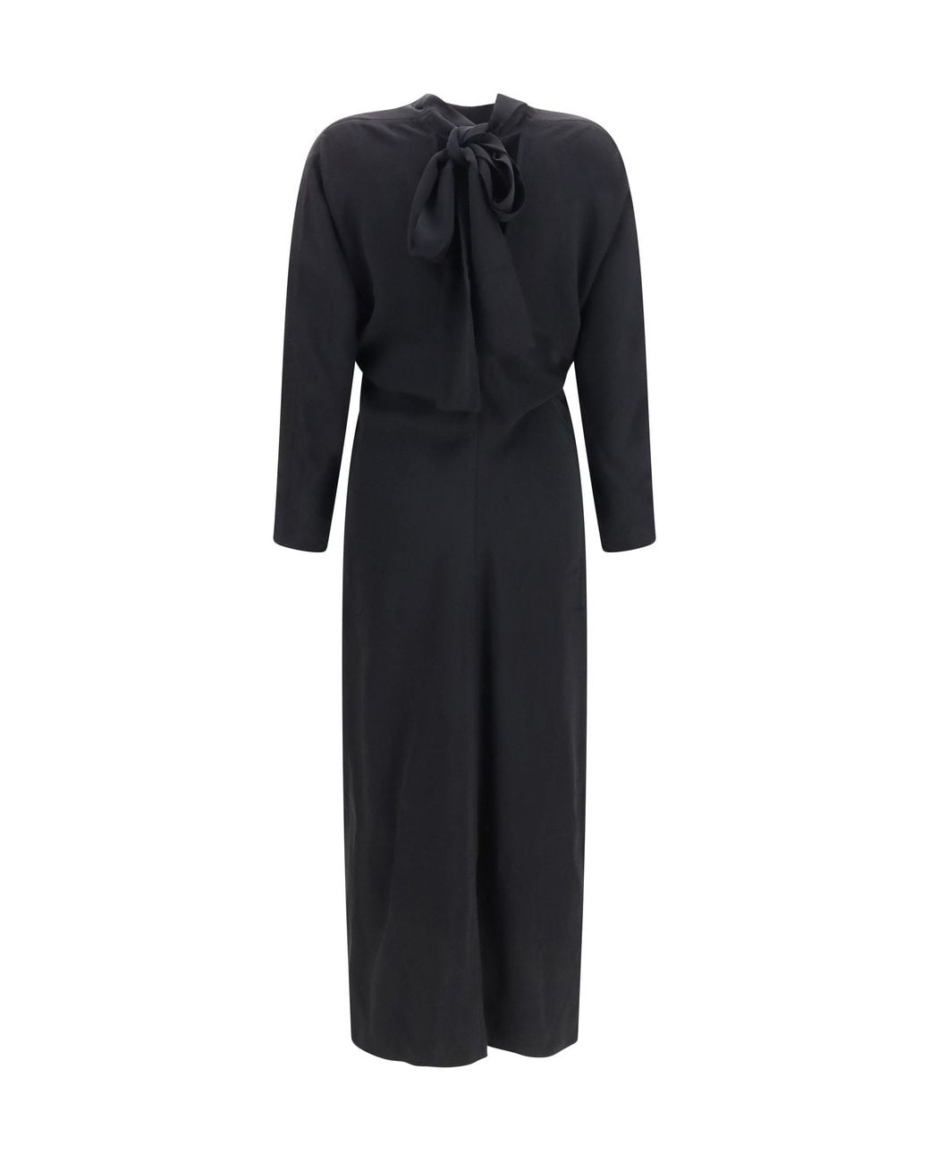 Totême  Black Open-Back Bow Dress
