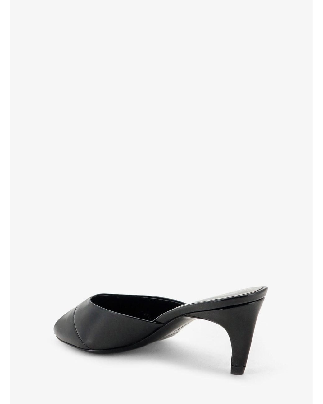 Jude Black Leather Cave Mule Sandals