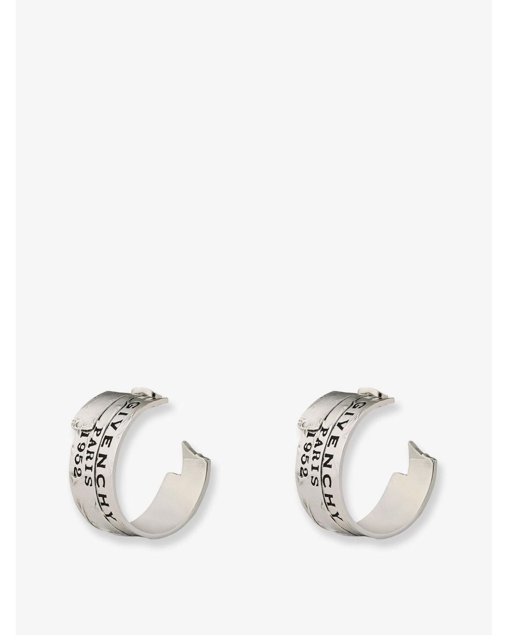 Givenchy White Tape Earrings