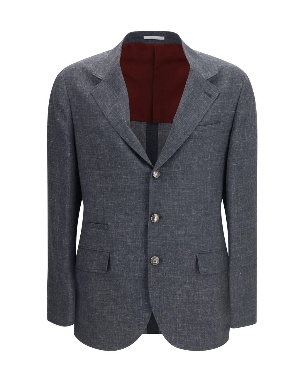 Brunello Cucinelli Blue Deconstructed Jacket for men