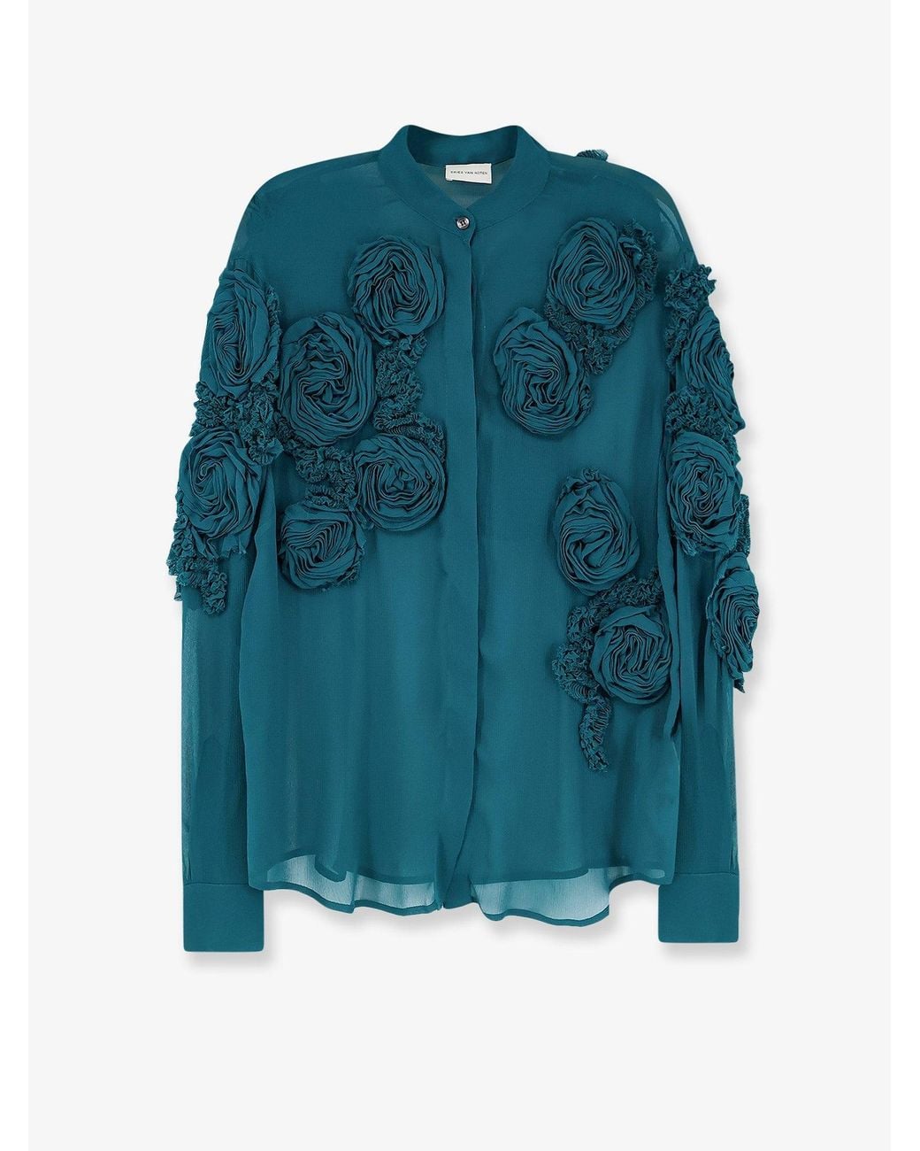 Dries Van Noten Blue Chowsa Viscose Shirt