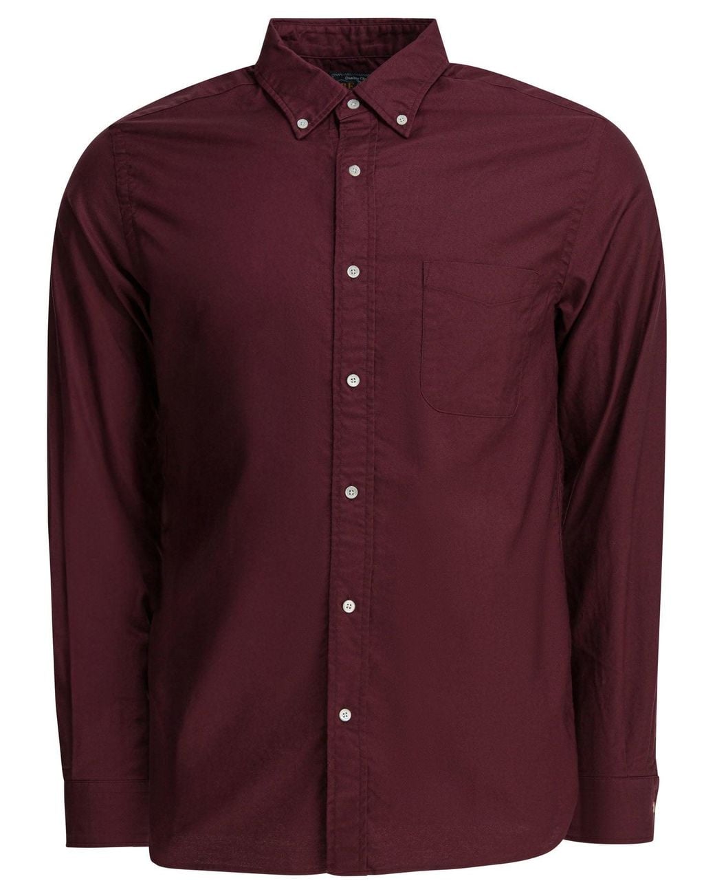 Beams Plus Purple Bordeaux Oxford Shirt for men