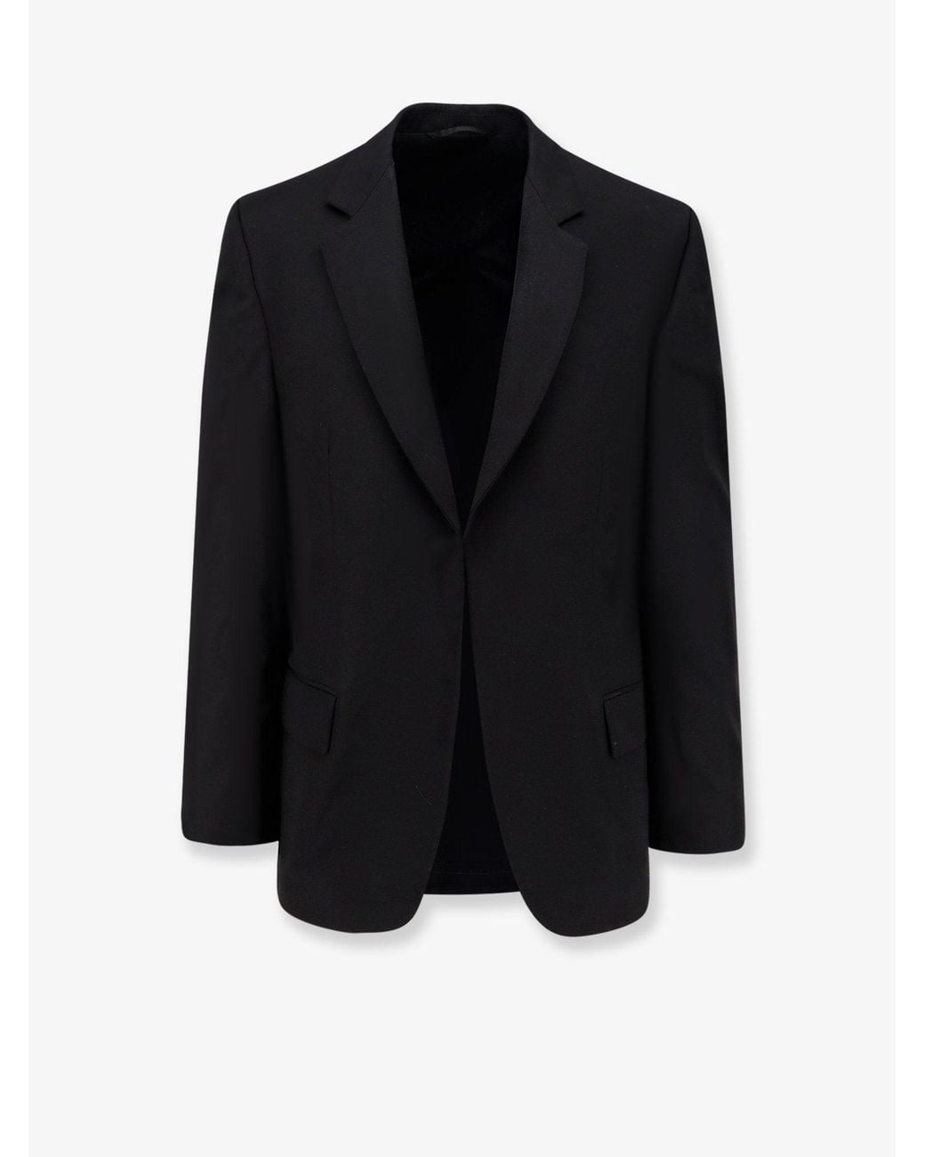 Balenciaga Black Wool Blazer With Modal Insert for men