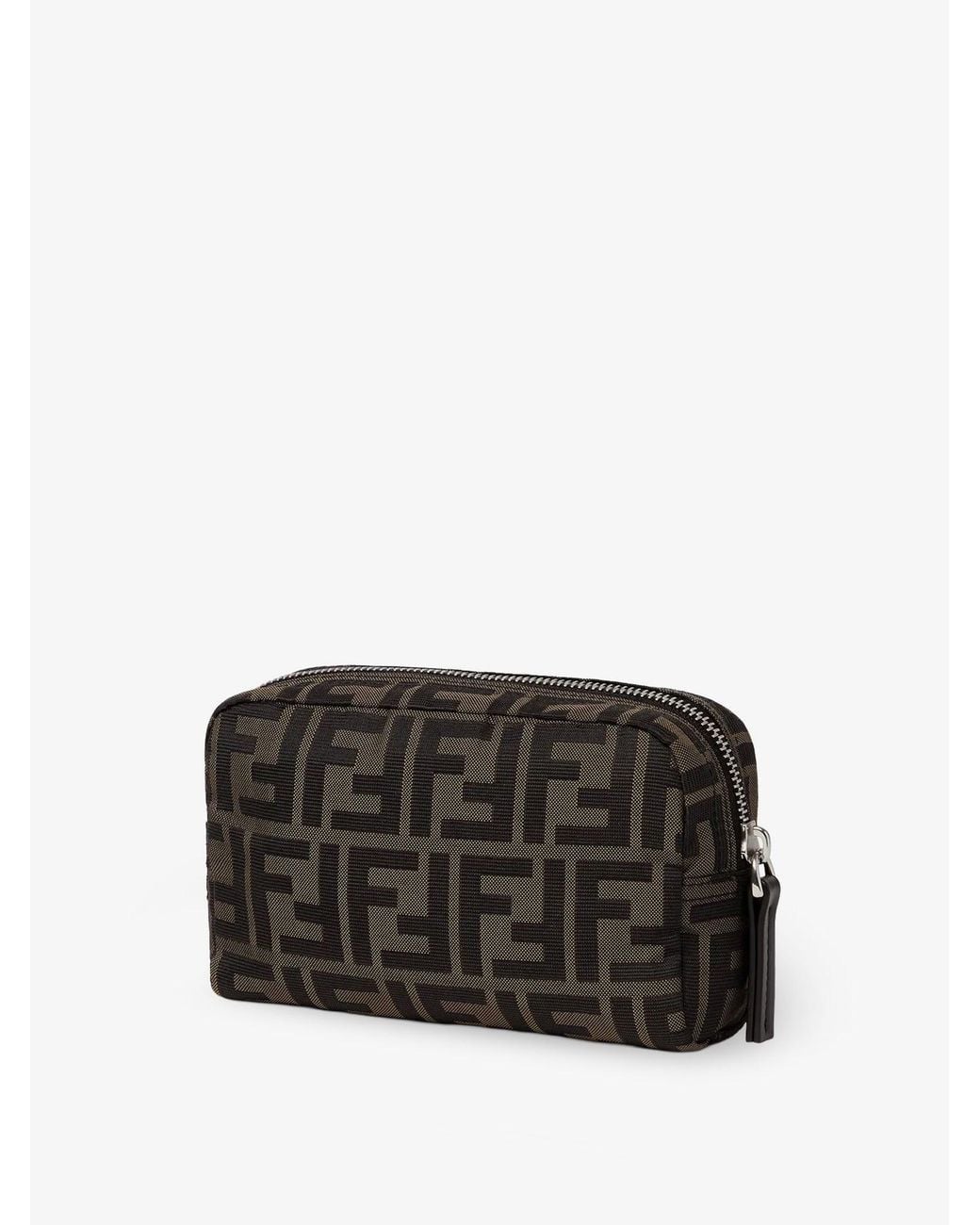 Fendi Black Ff Technical Fabric Clutch Bag for men