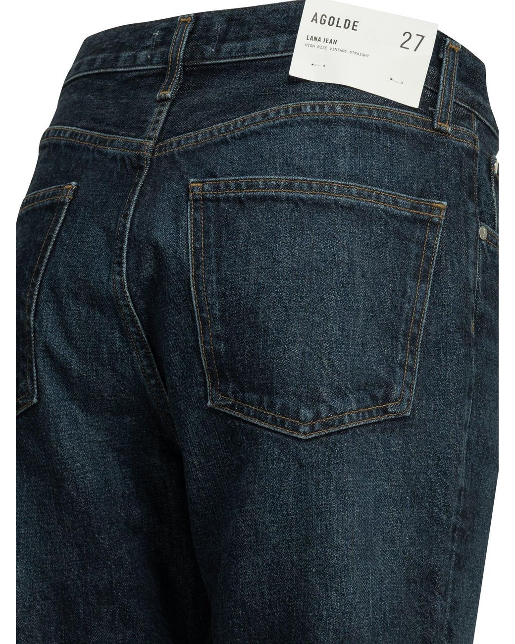 Agolde Blue Straight-Leg Jeans