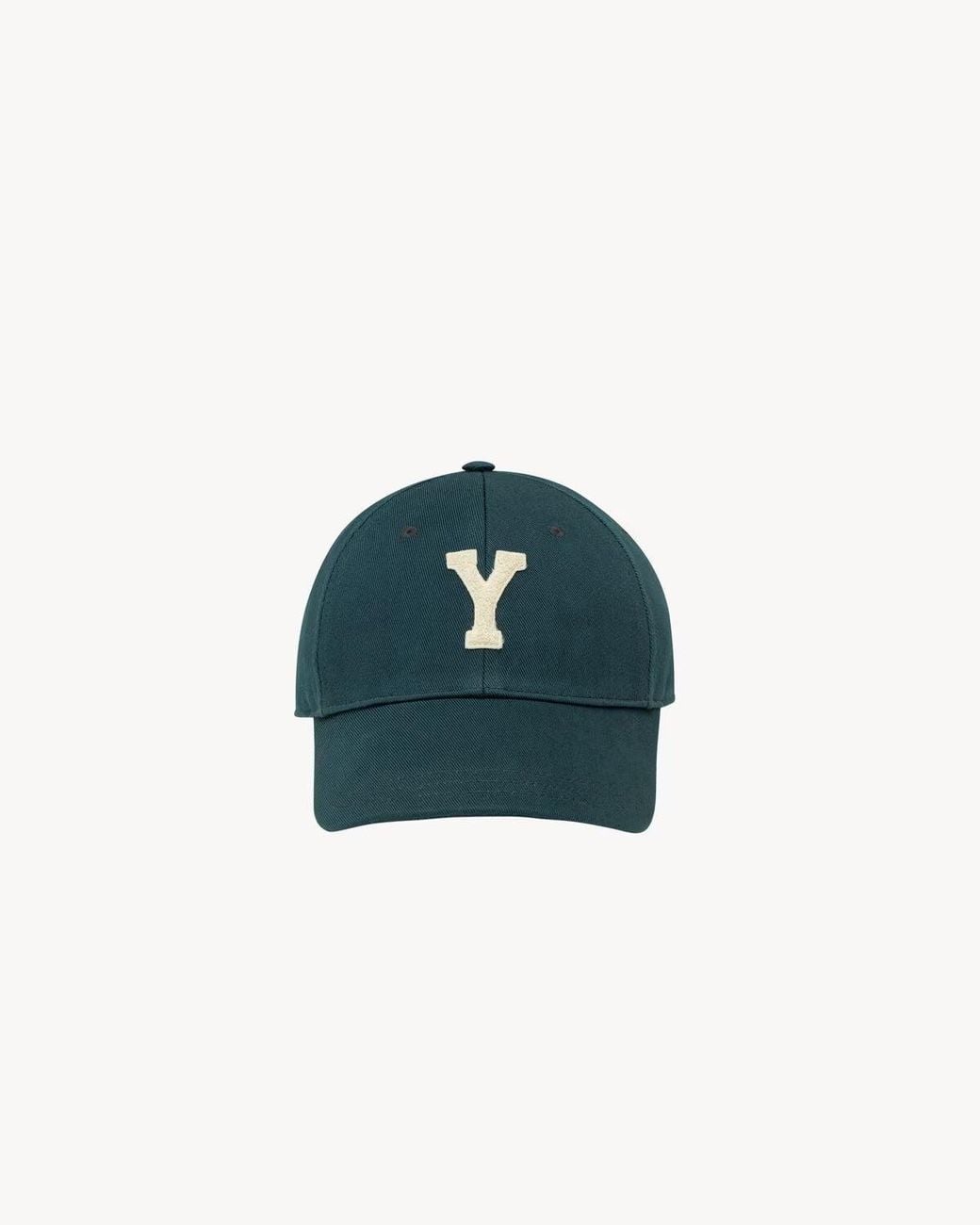 Saint Laurent Blue College Gabardine Baseball Cap for men