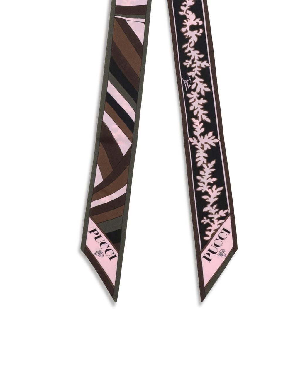 Emilio Pucci White Silk Twill Scarf