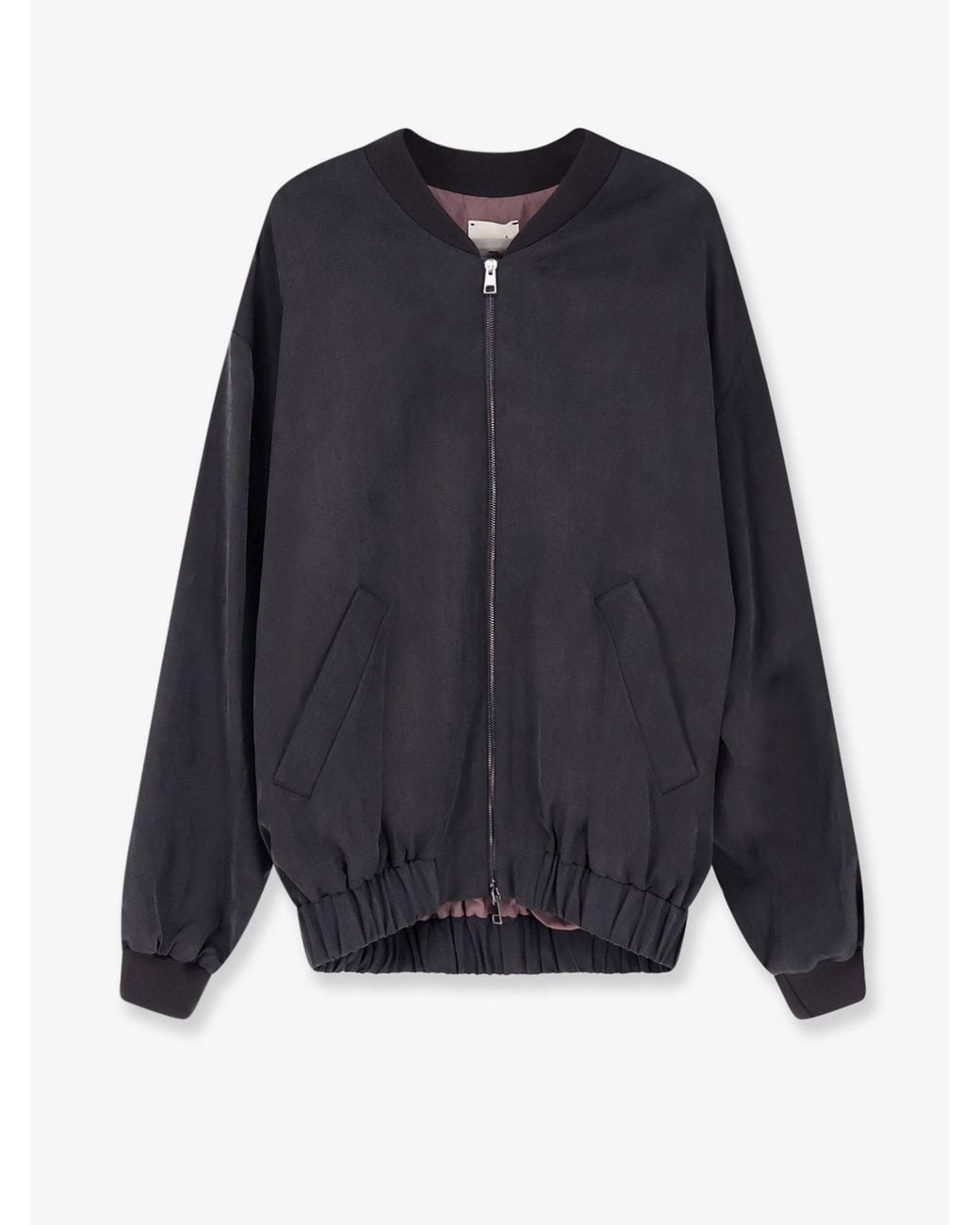 Alysi Blue Lyocell And Linen Bomber