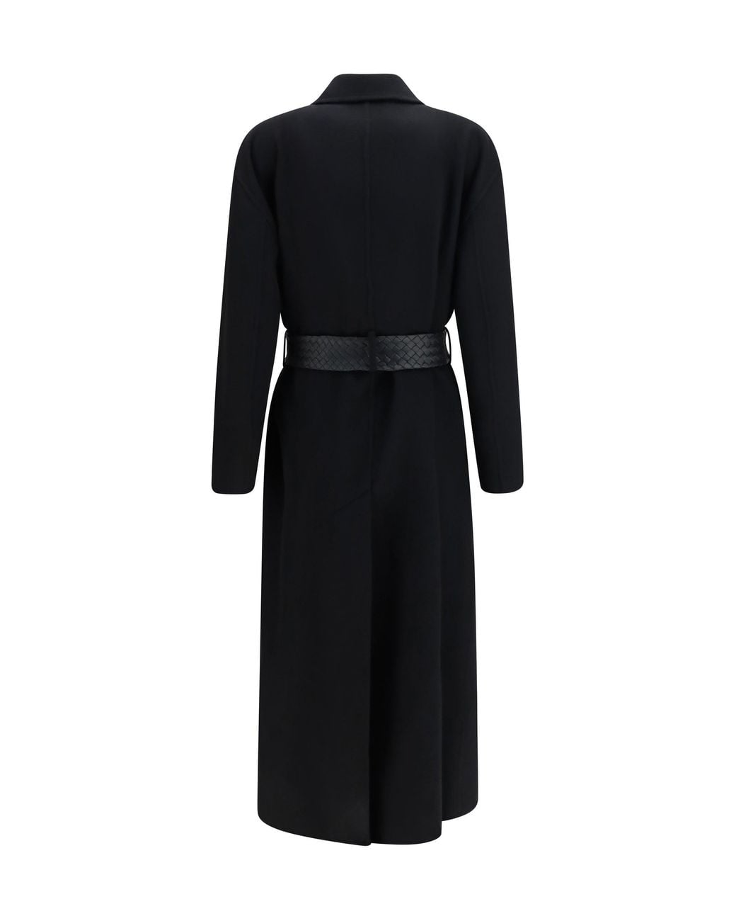 Bottega Veneta Black Long Wool And Cashmere Coat