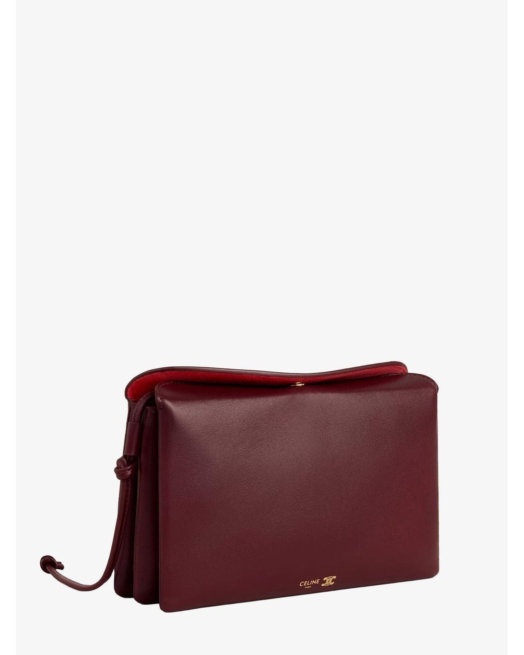 Céline Purple Trio Leather Crossbody Bag