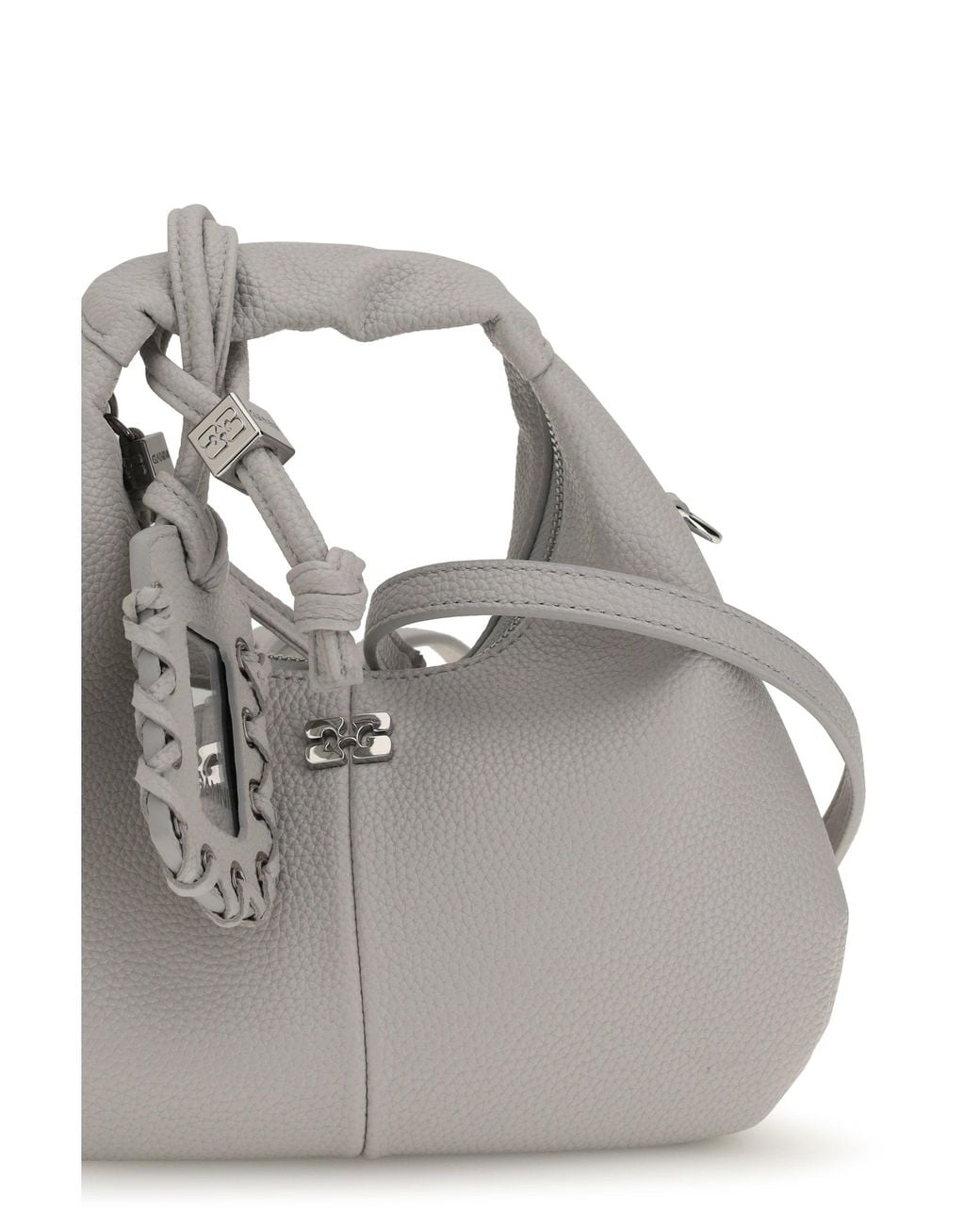 Ganni White Mini Hobo Crossbody Bag