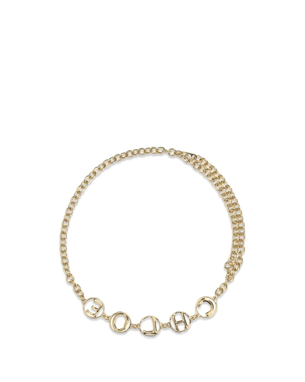 Chloé Metallic Chloã Script Jewel Belt