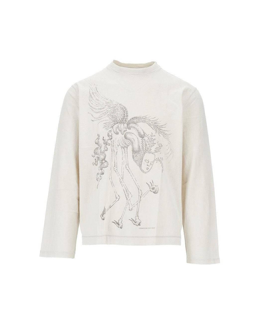 Our Legacy White 'Box' Long-Sleeved T-Shirt for men