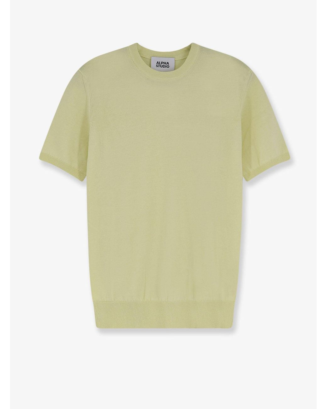 Alpha Studio Green Cotton Sweater