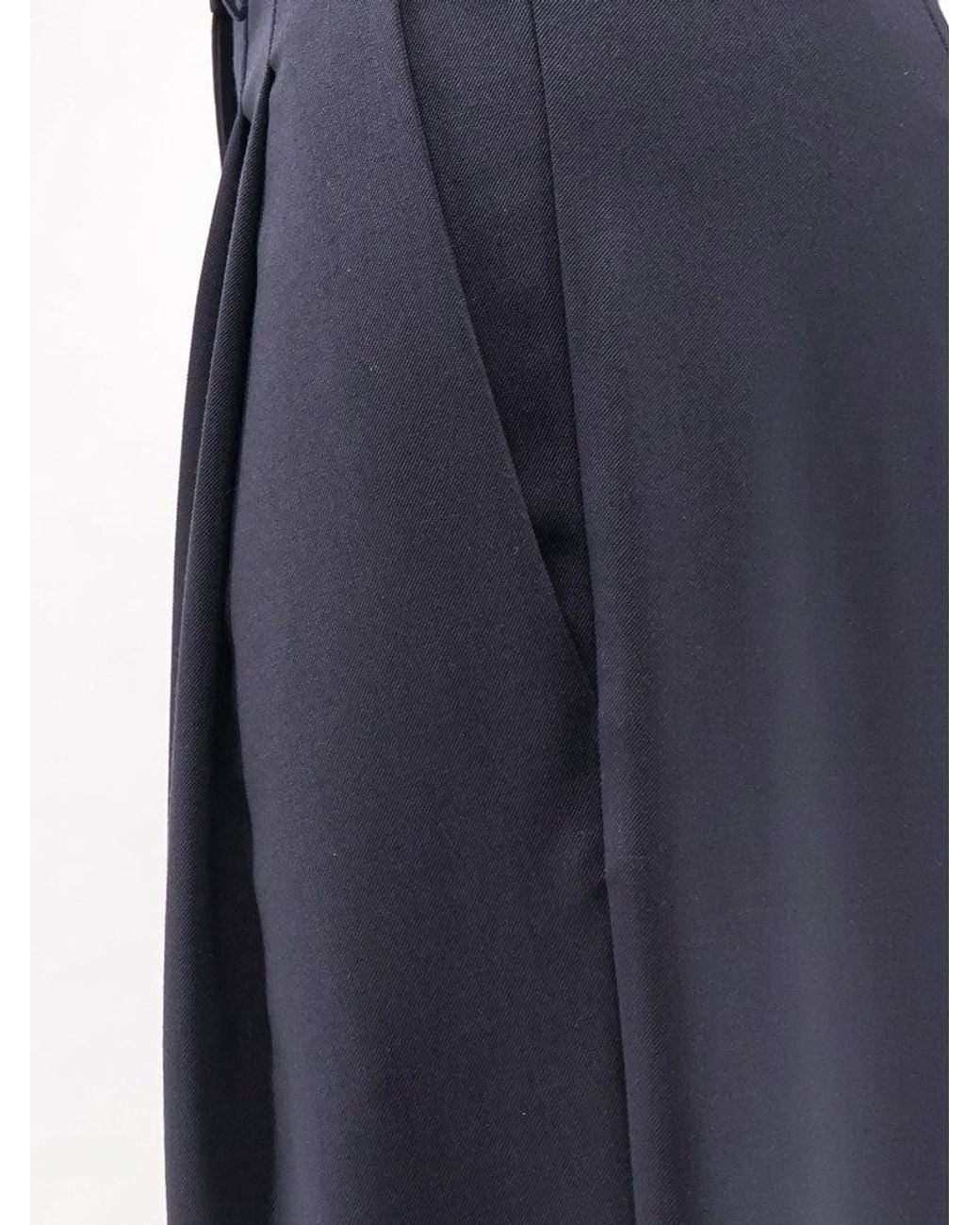 Alysi Blue Wool Blend Trousers With Pinces