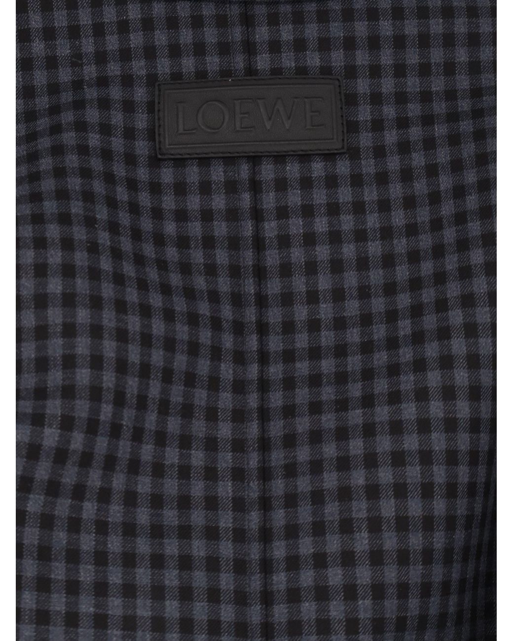 Loewe Blue Lightweight Wool Jacket Check