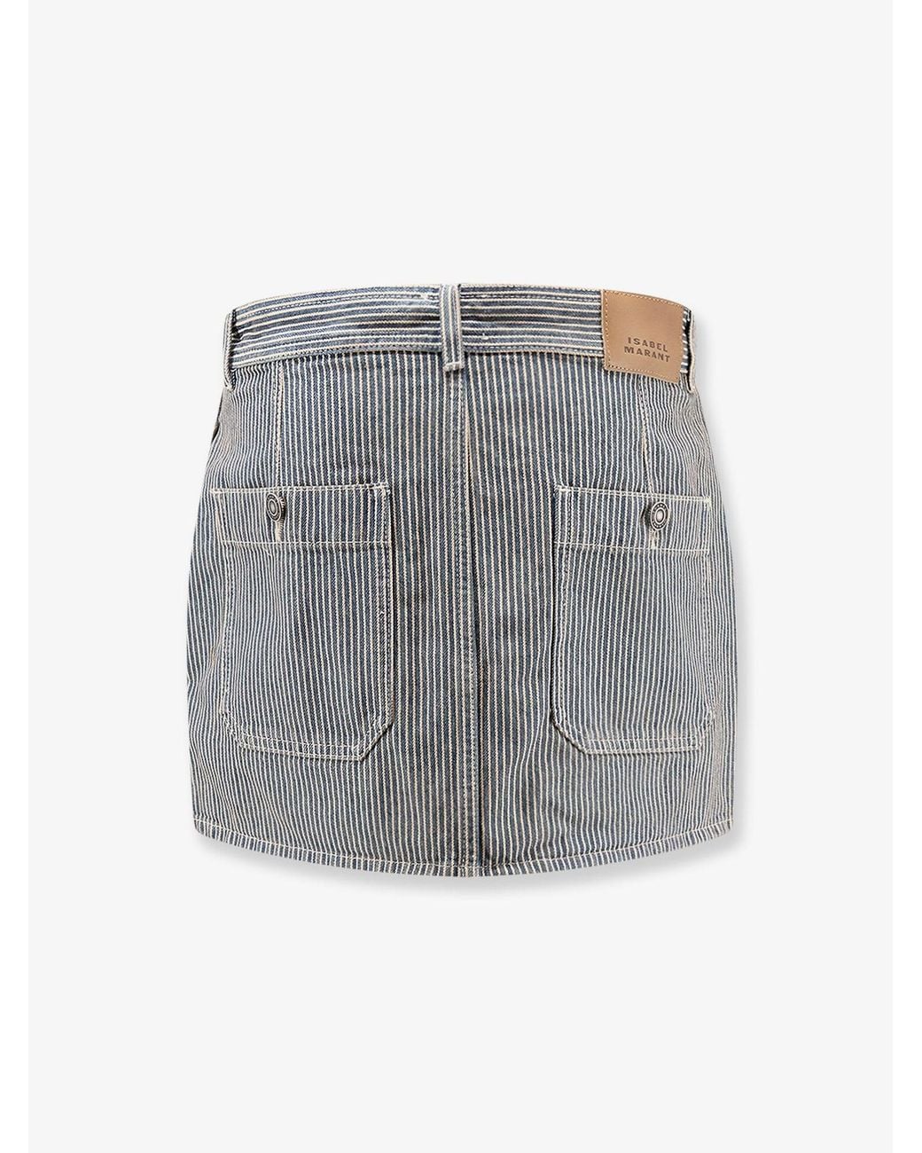 Isabel Marant Gray Skirt Estera Cotton