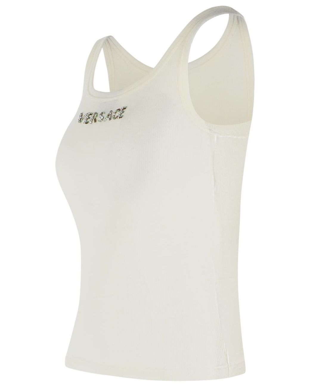 Versace White Virgin Wool Tank Top
