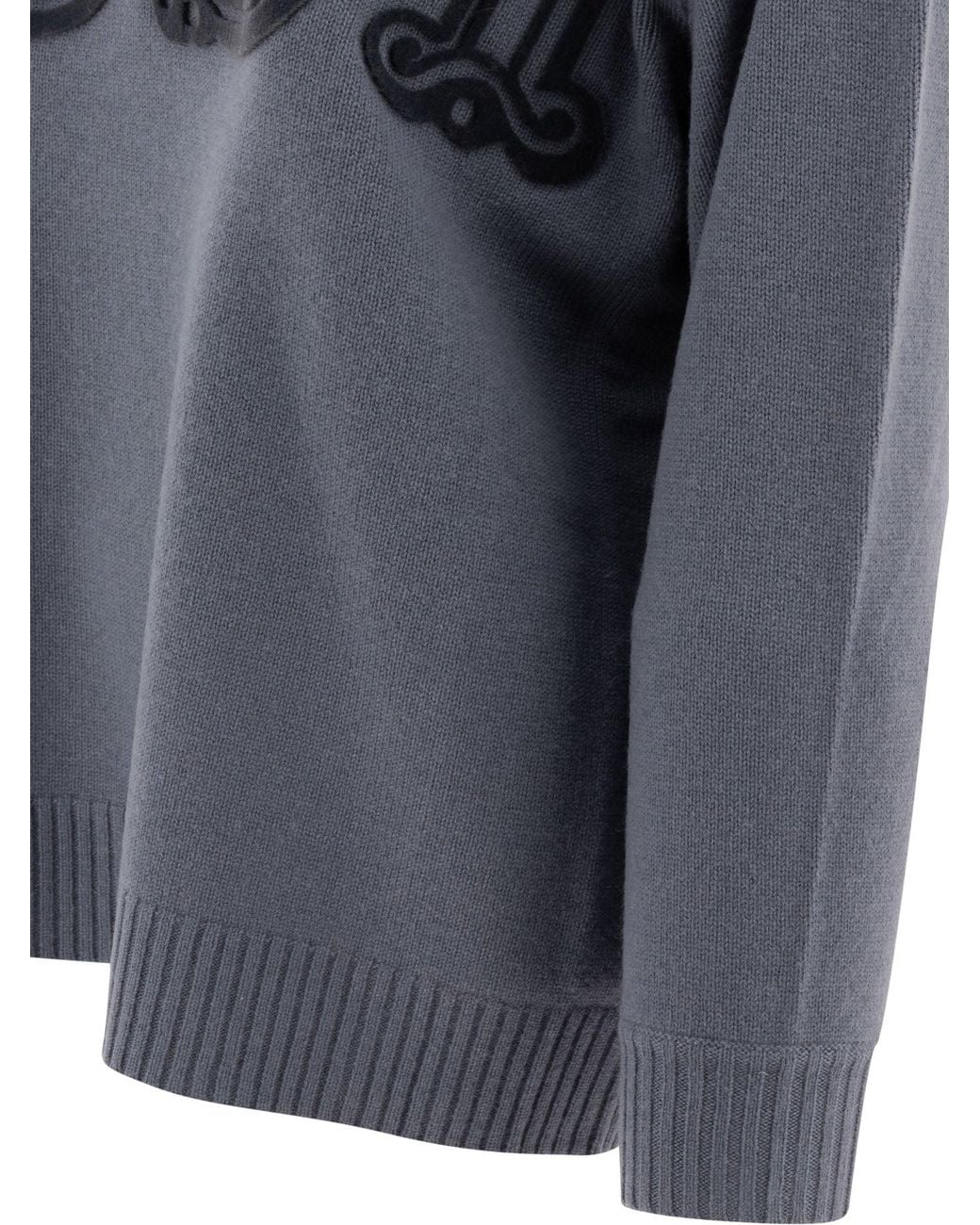 Max Mara Gray "1951" Crewneck Sweater