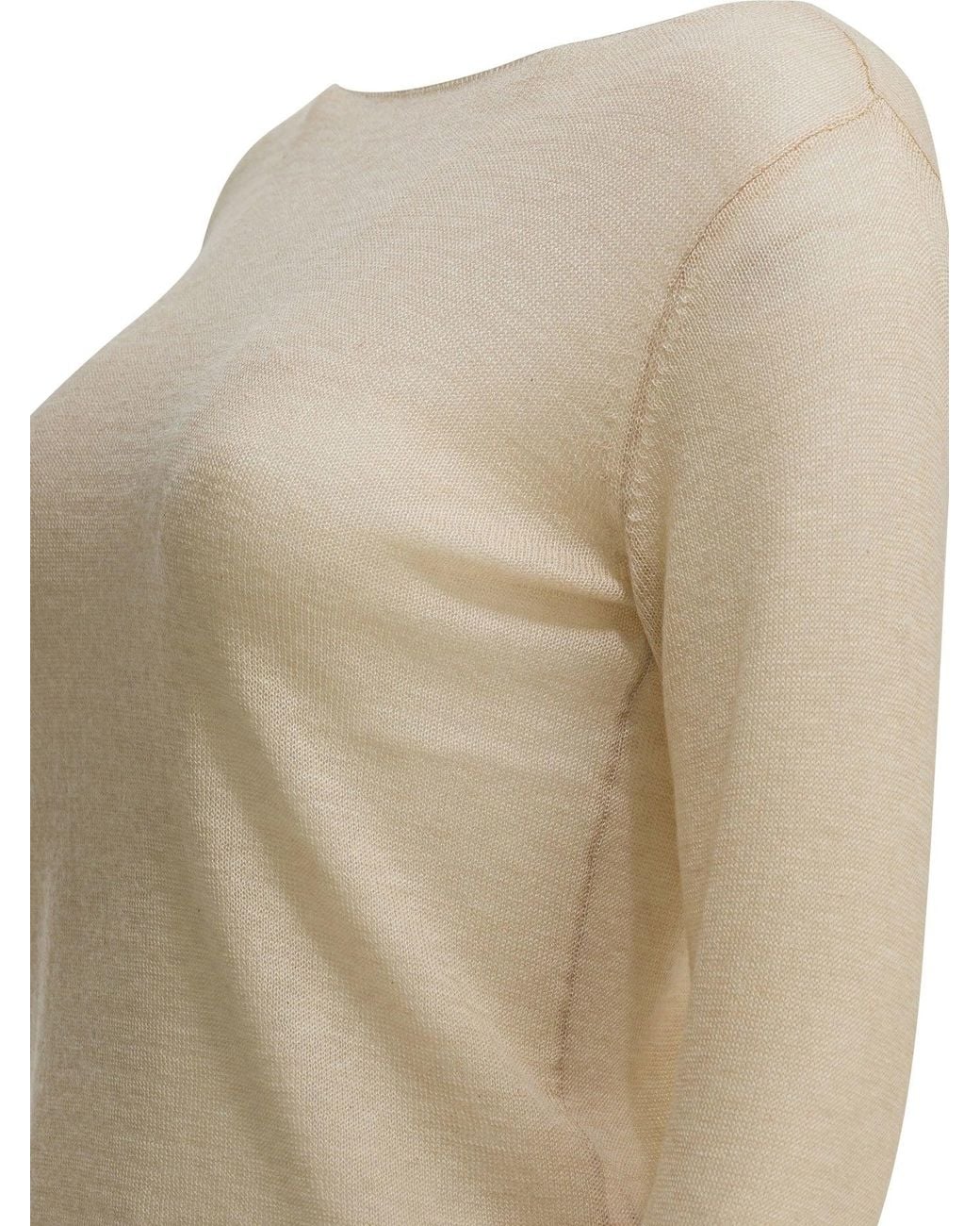 Auralee Natural Cashmere Boat Sweater