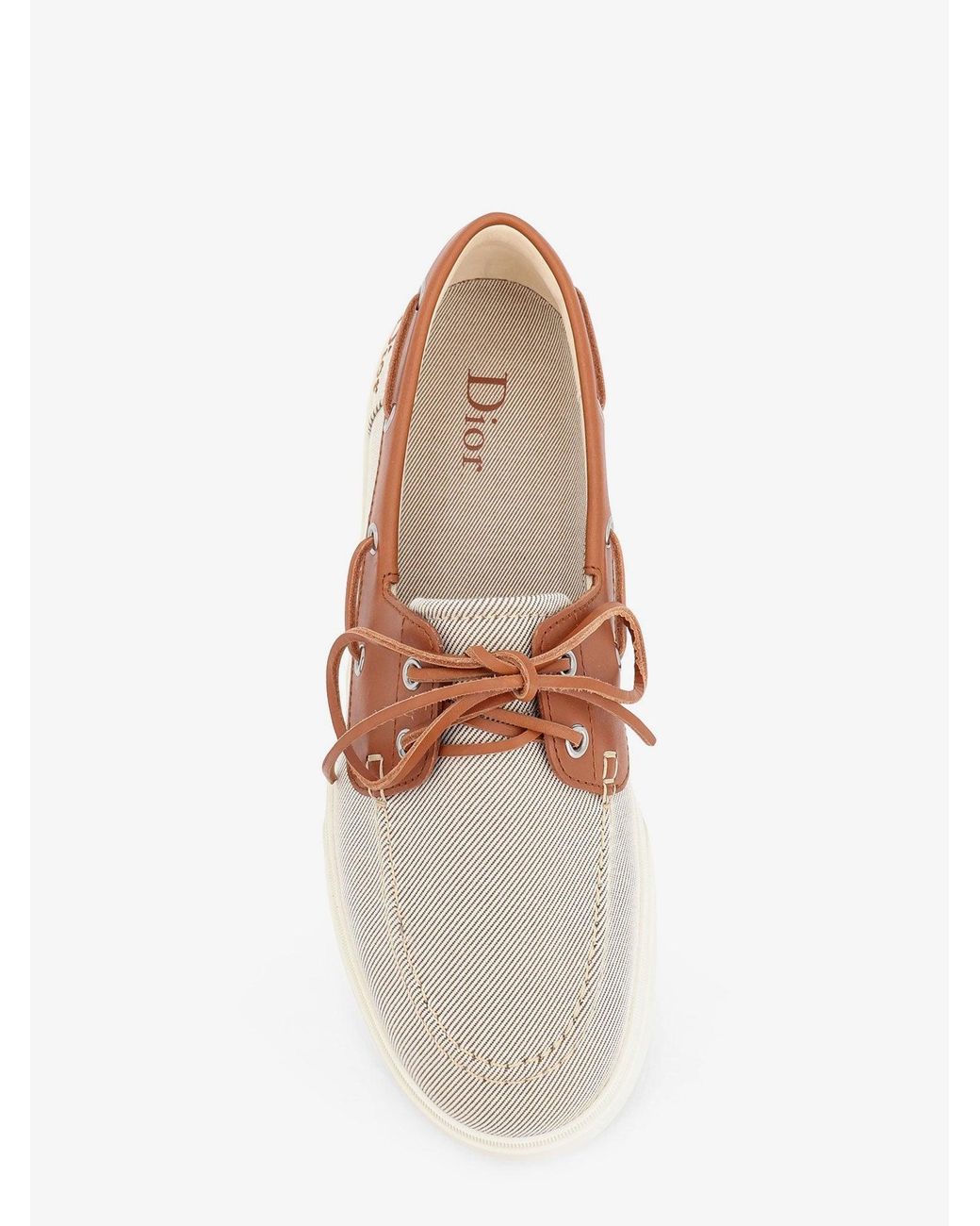Dior Brown Dior Chester Dioriviera Canvas And Leather Loafers for men