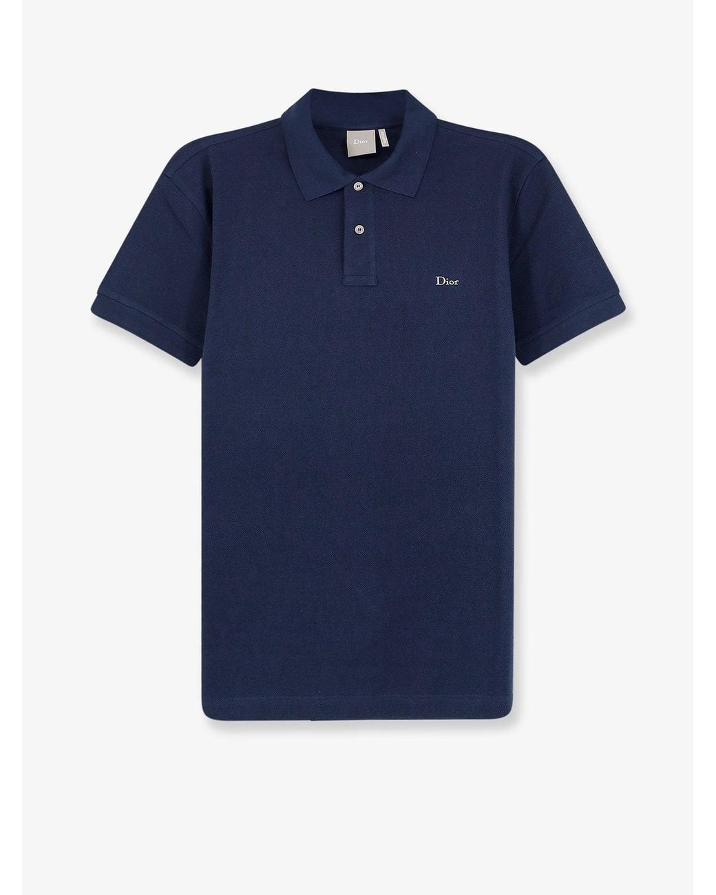 Dior Blue Cotton Polo Shirt for men
