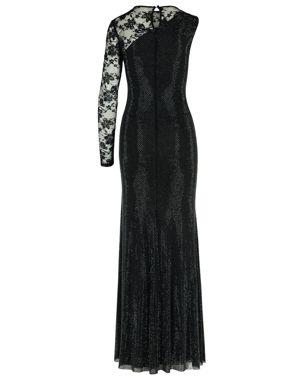 Self-Portrait Black Rhinestone' Polyester Dress