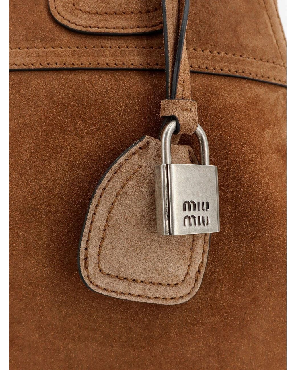 Miu Miu Brown Vivant Suede Shoulder Bag