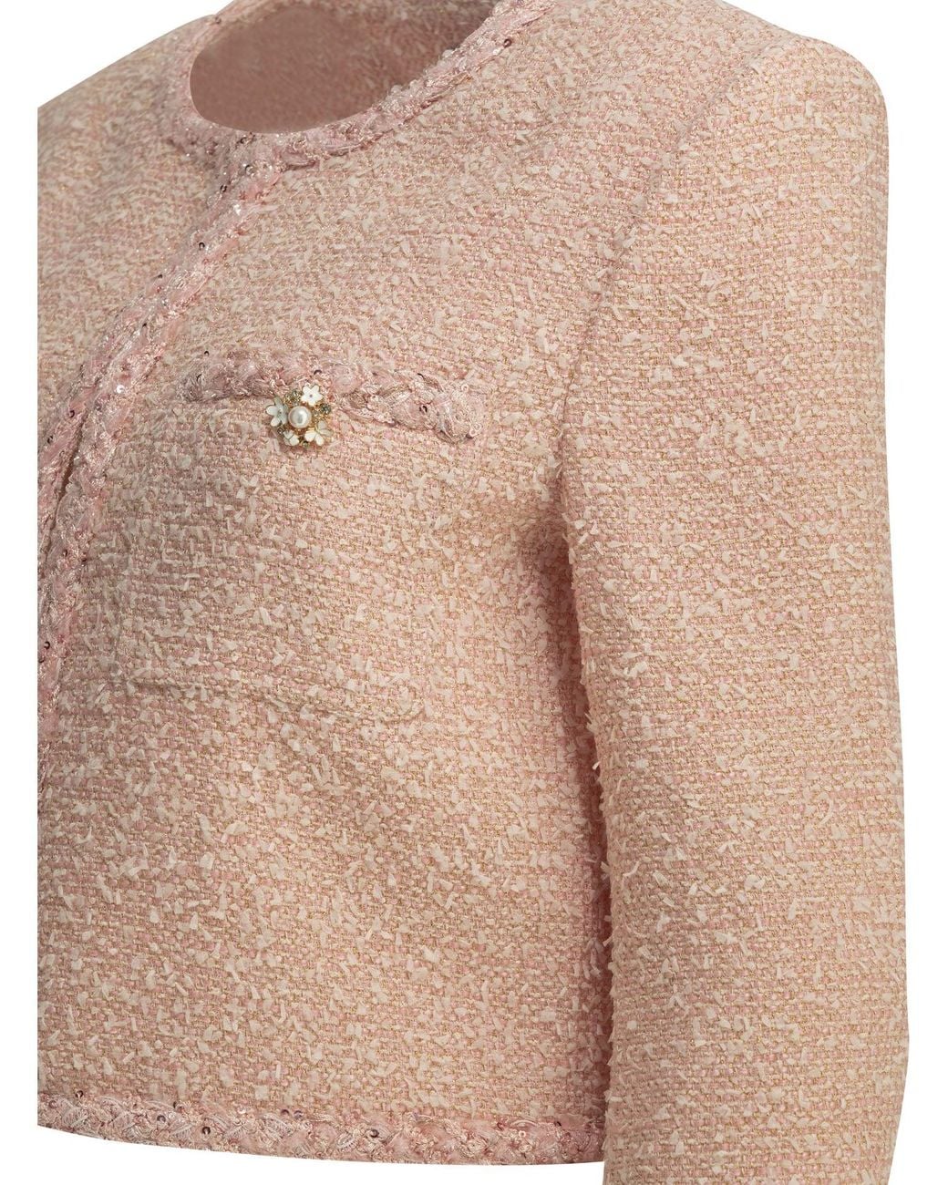 Self-Portrait Natural Bouclé Blazer