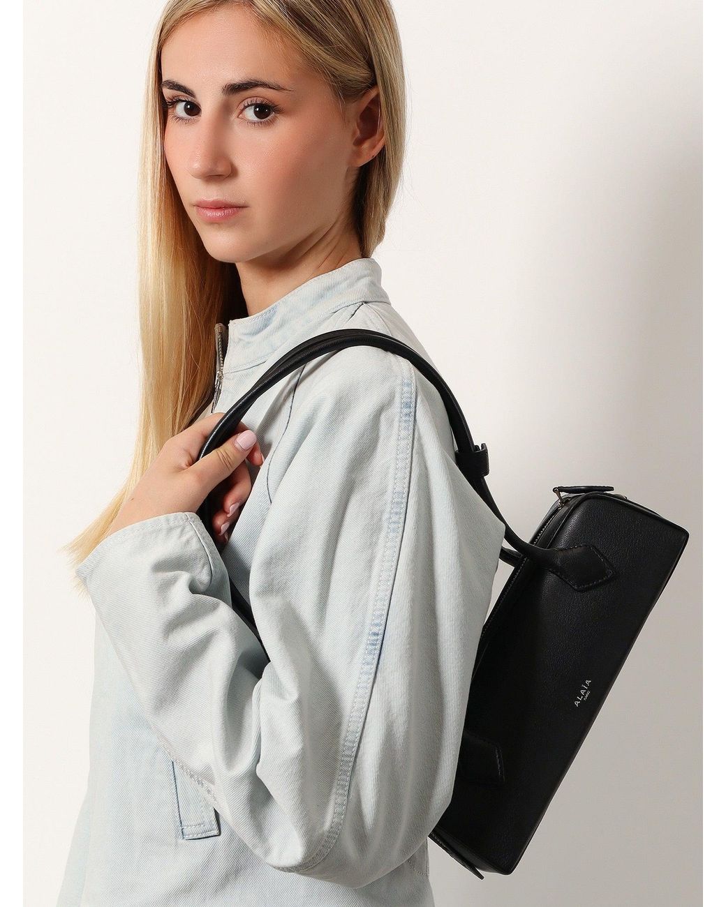 Alaïa Black Teckel Small Leather Shoulder Bag