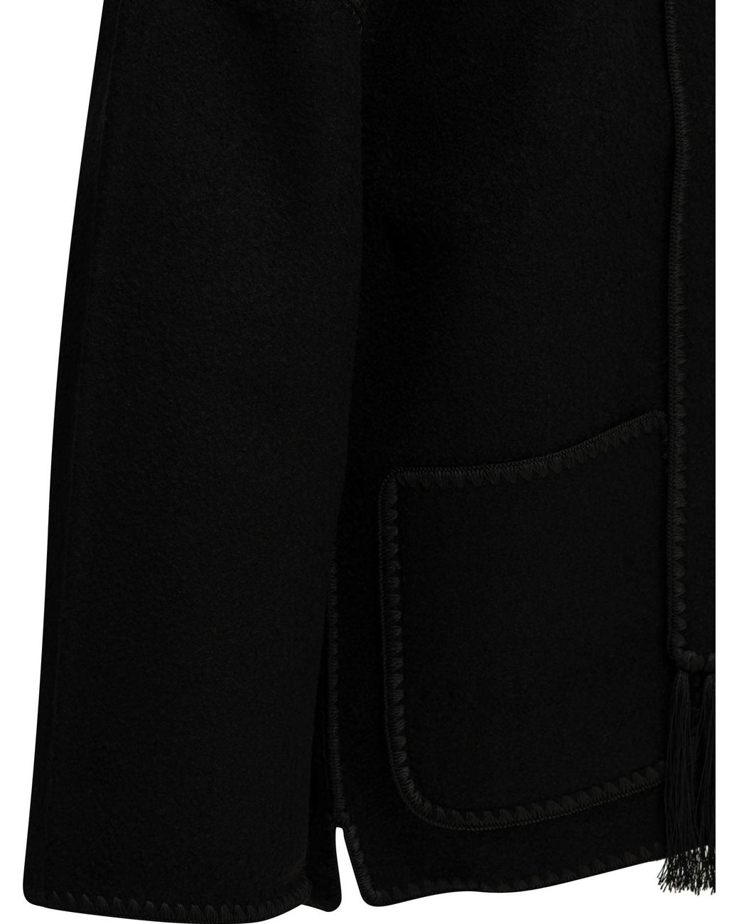 Totême  Black Short Wool Coat