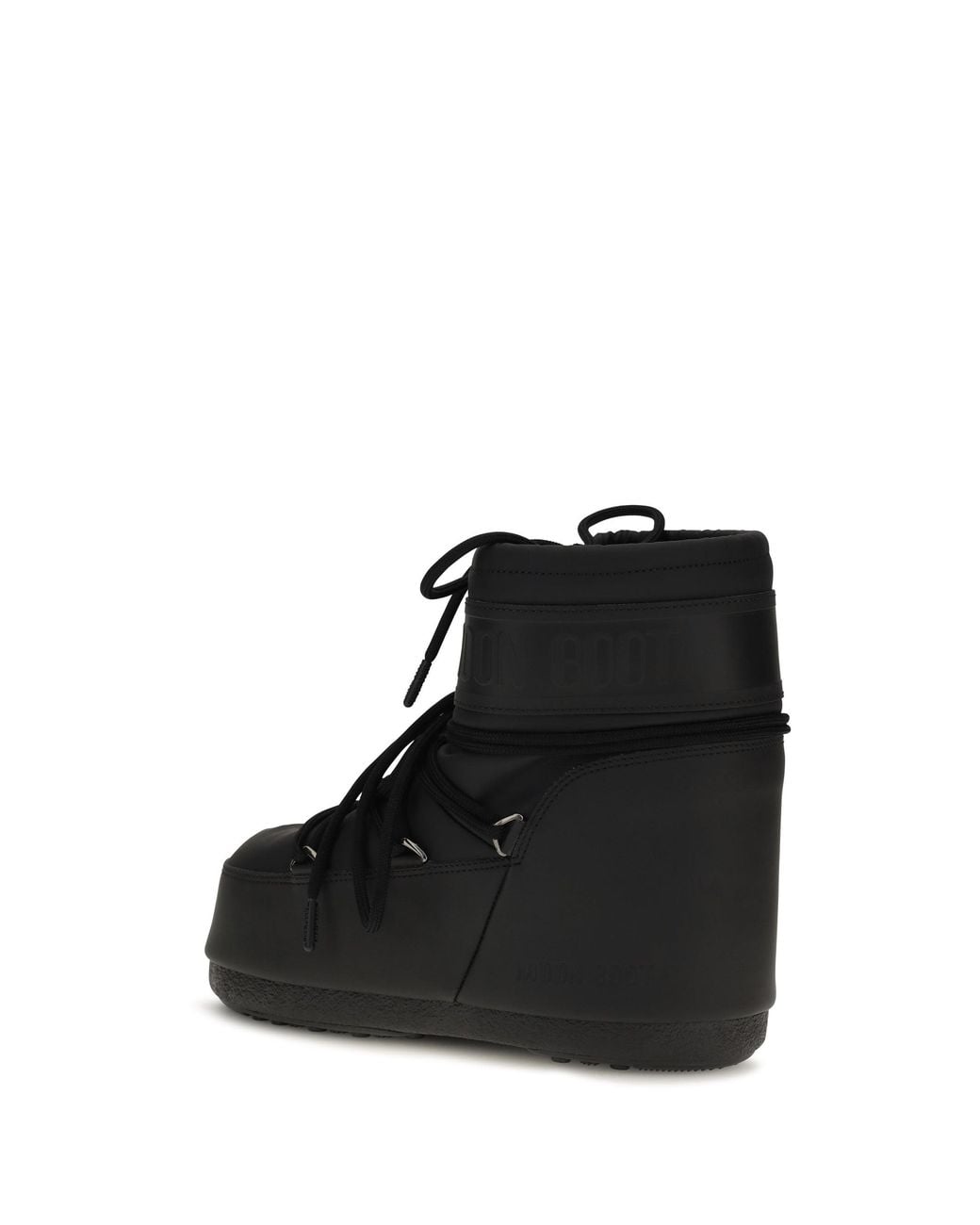 Moon Boot Black Icon Low Rubber Boots