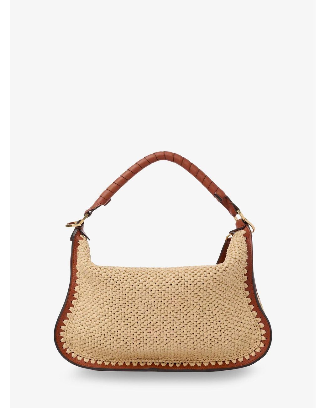 Chloé Brown Shoulder Bag Marcie Raffia