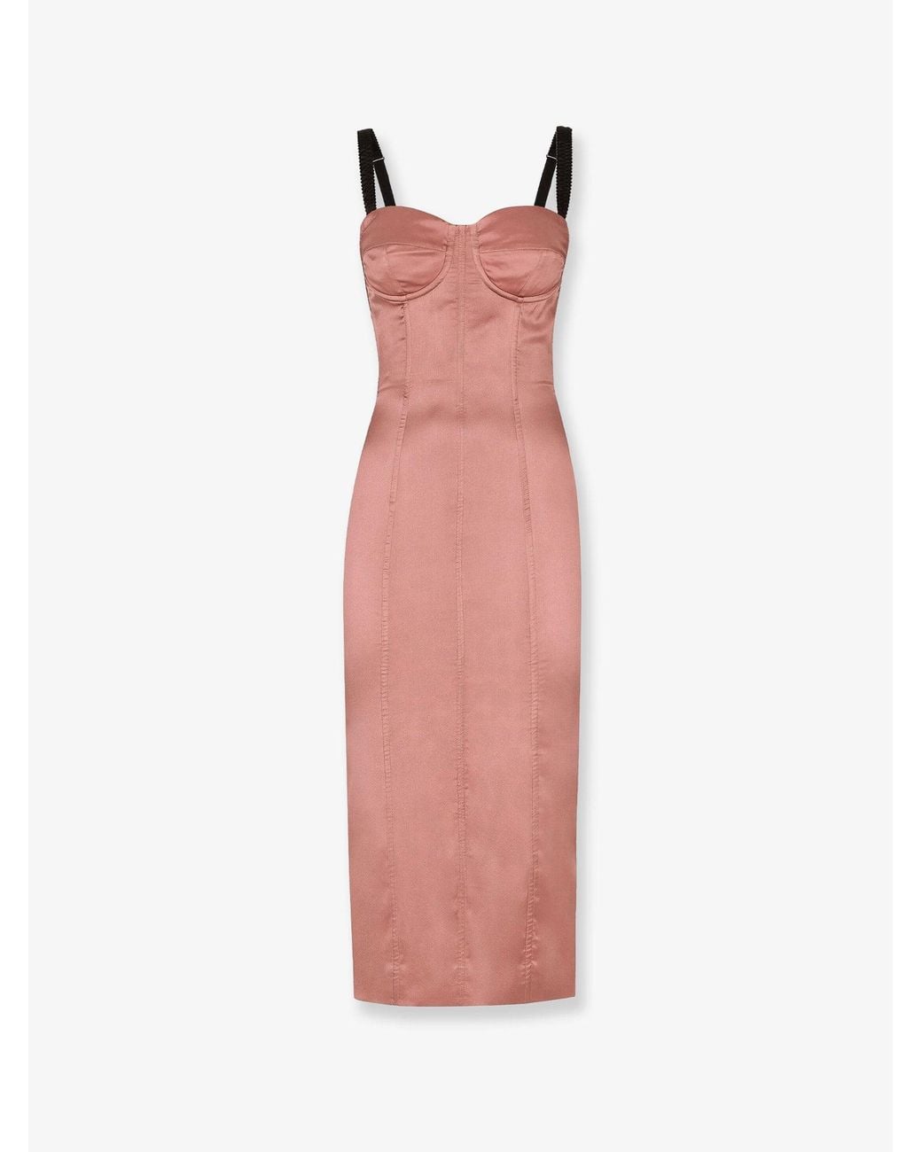 Dolce & Gabbana White Stretch Satin Dress