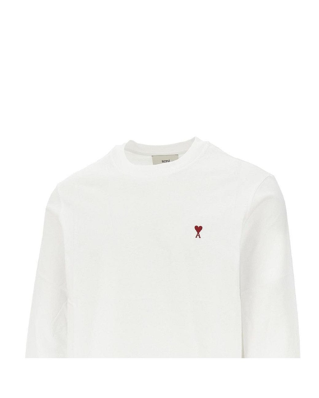 AMI White De Coeur' Long-Sleeved T-Shirt for men