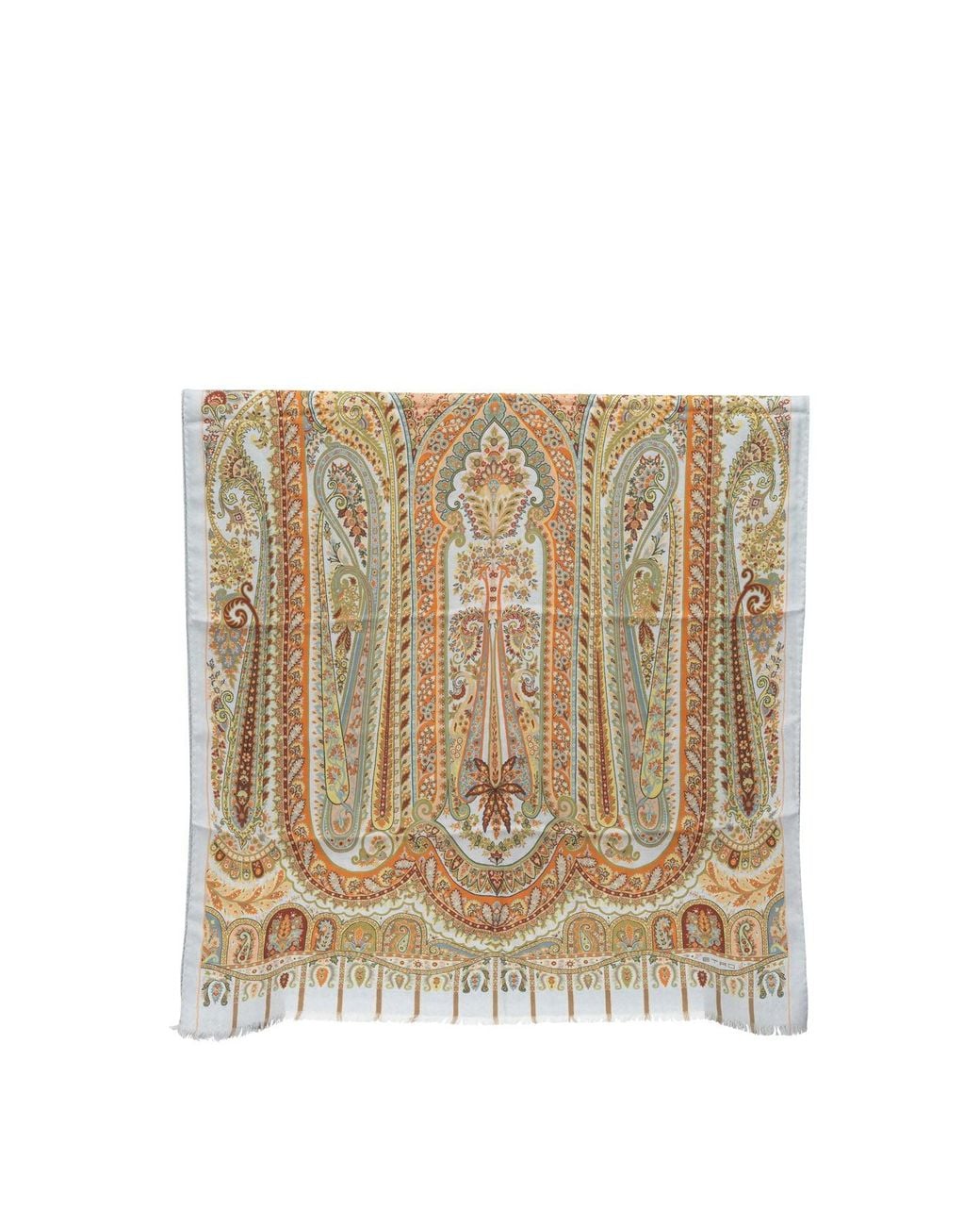 Etro Natural Cashmere And Silk Scarf