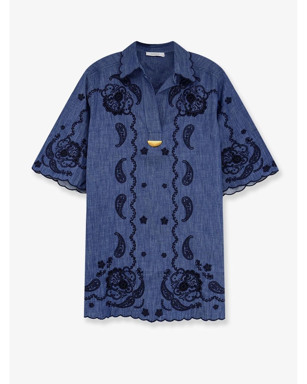 Zimmermann Blue Aster Denim Mini Dress