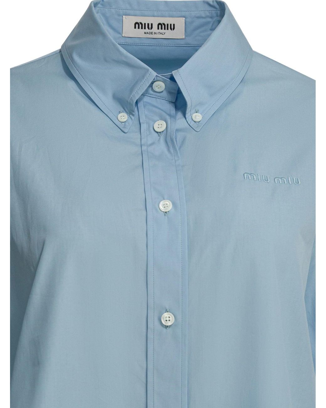 Miu Miu Blue Cotton Shirt