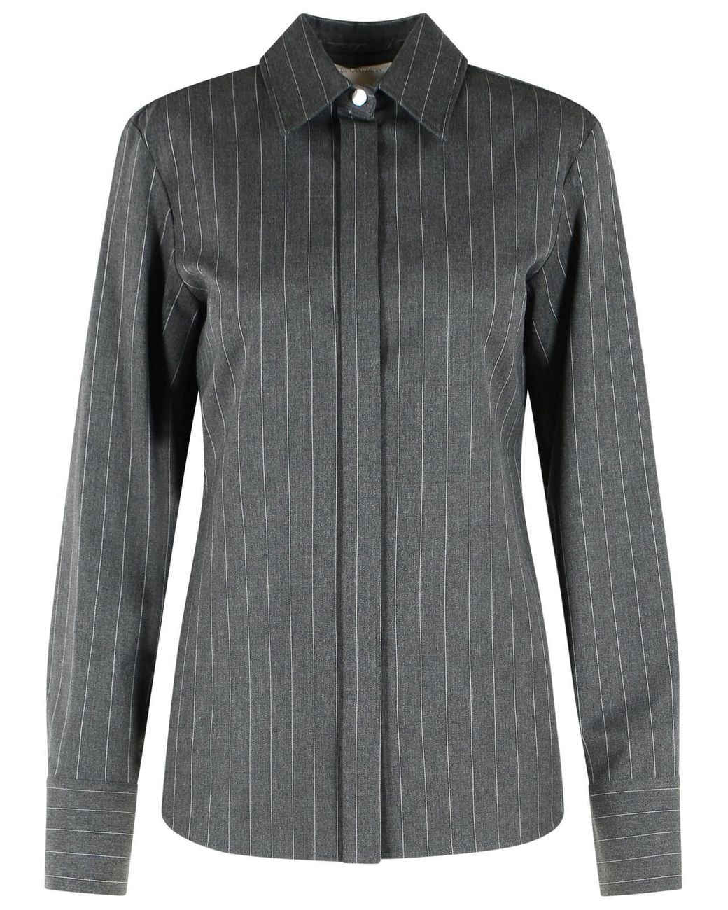 Sportmax Gray Pepli Tight Shirt Medium Wool