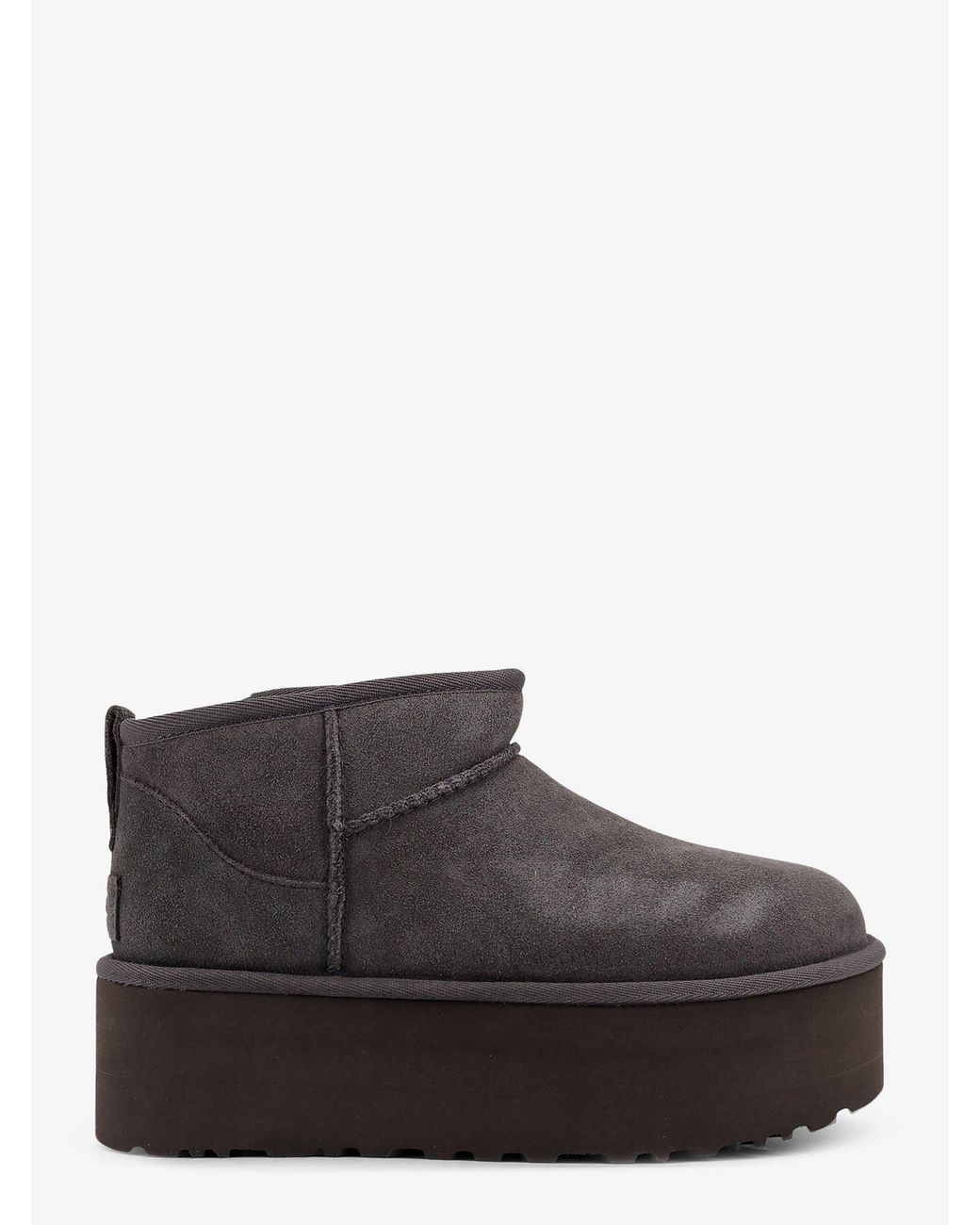 Ugg Gray Ultra Mini Classic - Boots With Plateau