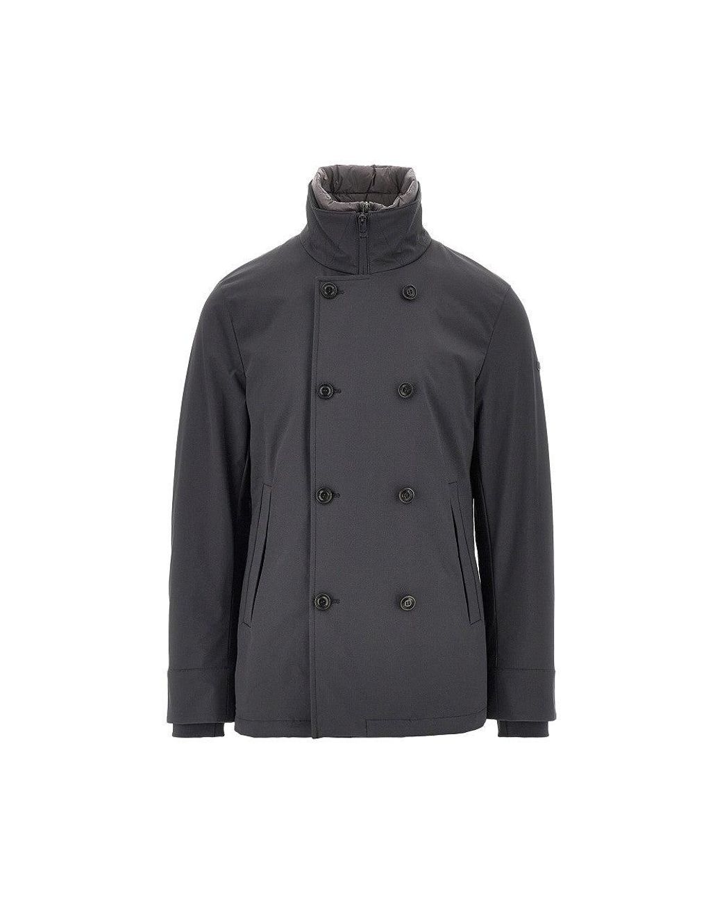 DUNO Gray 'Edmund' Padded Nylon Down Jacket for men