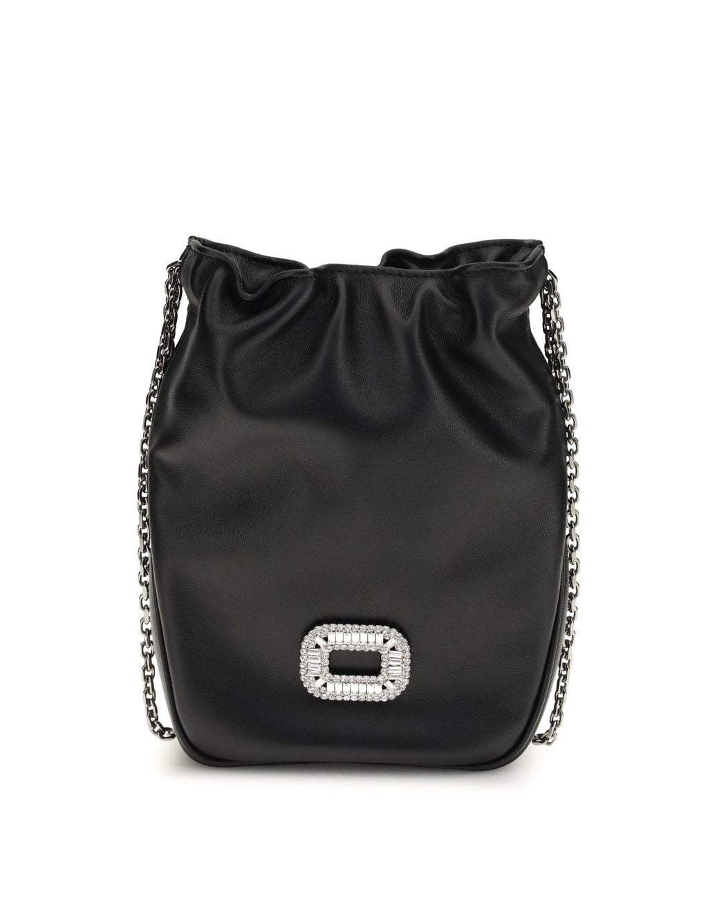 Roger Vivier Black Bucket Bag Nano Pilgrim Lambskin