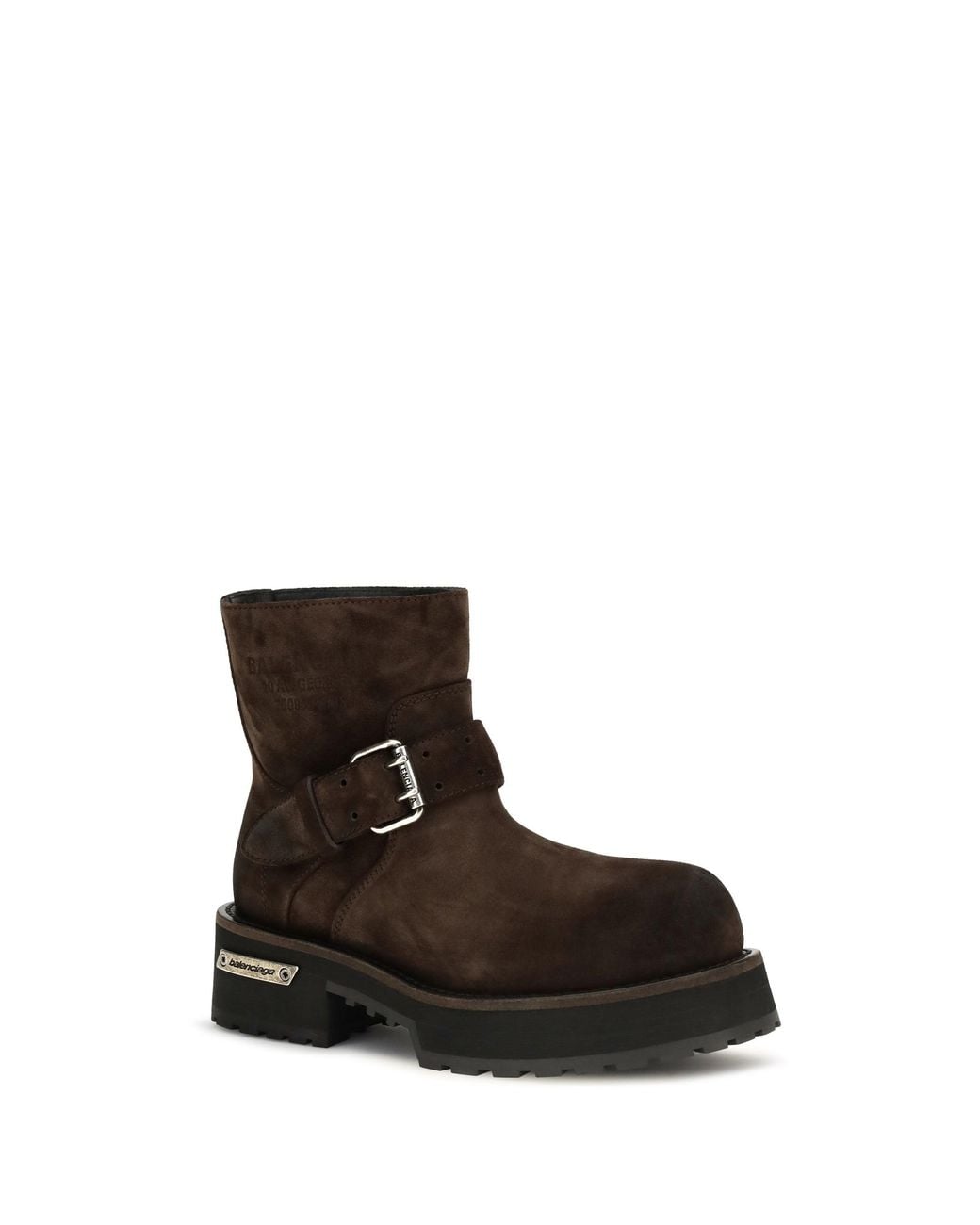 Balenciaga White Venom Mini Waxed Suede Calf Leather Ankle Boots